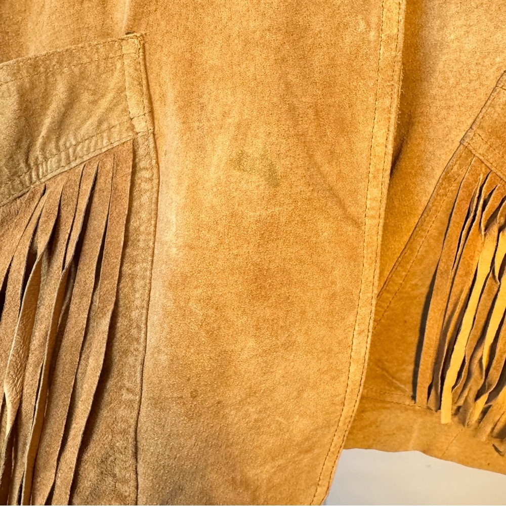 Vintage Desperado Suede Fringe Beaded Jacket – Western Boho Style Size 1 X - Picture 15 of 16